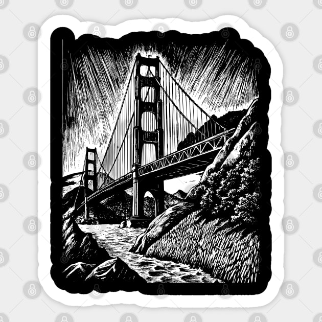 Golden Gate Bridge Sticker by Khrystyna27